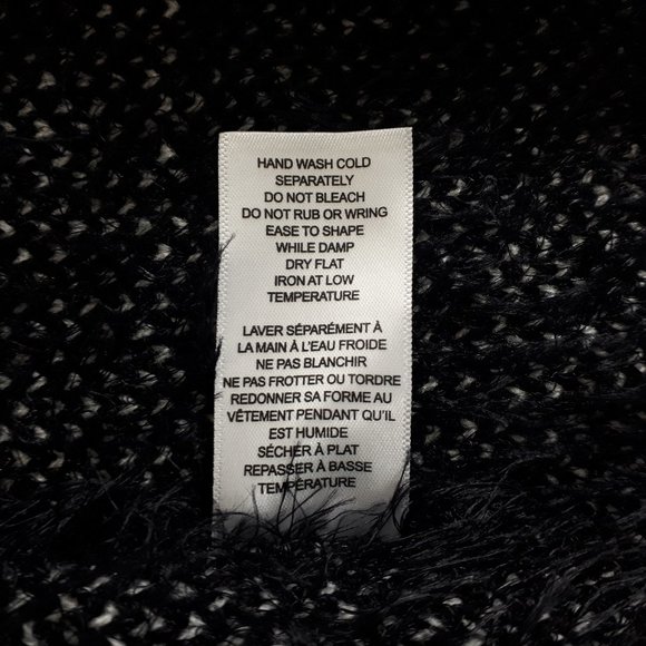 Cleo Black White Eyelash Knit Cardigan - Picture 15 of 15